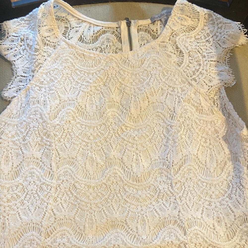 Charlotte Russe Sheer back crop top size M